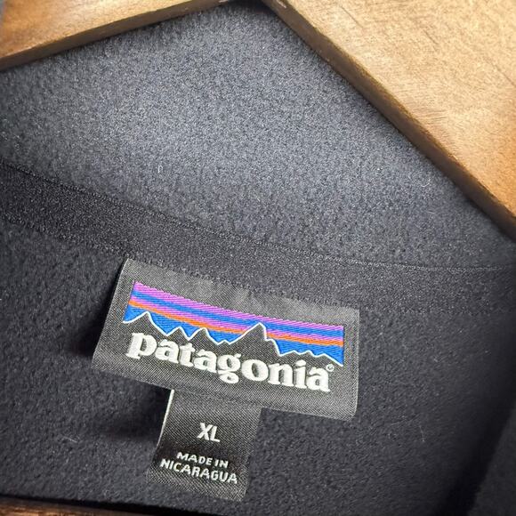 Patagonia Sweater Men's XL Black Micro D Fleece Pullover 1/2 Half Zip Preppy - Picture 6 of 10
